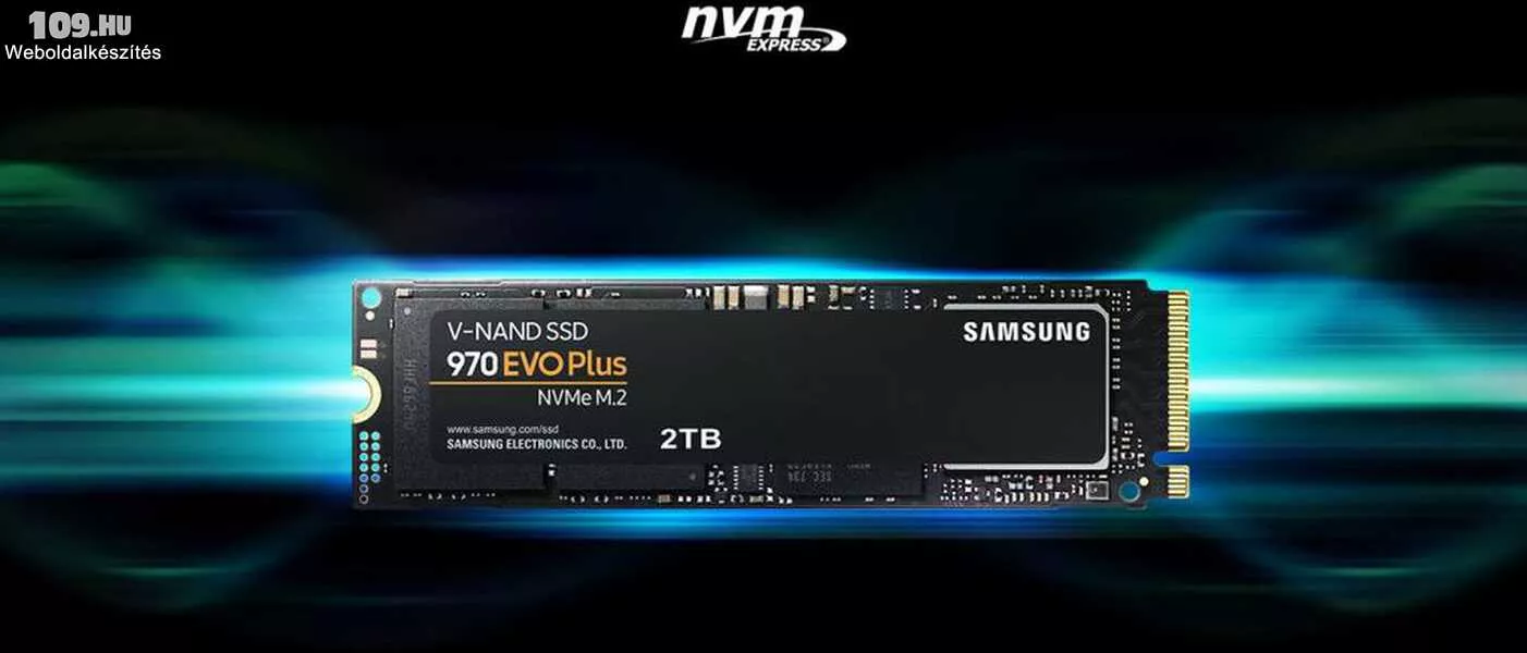 Használt 250GB m.2 NVMe Samsung 970 EVO SSD